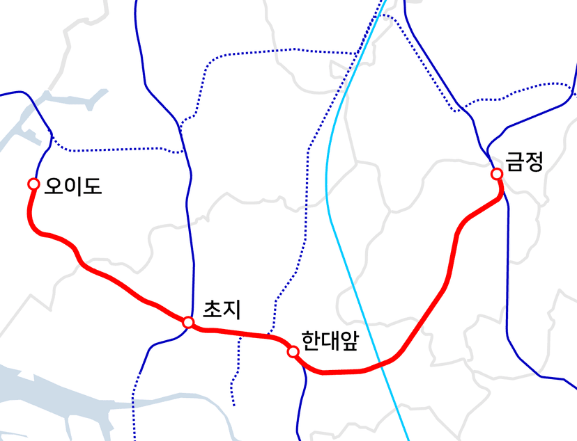 안산선 노선도