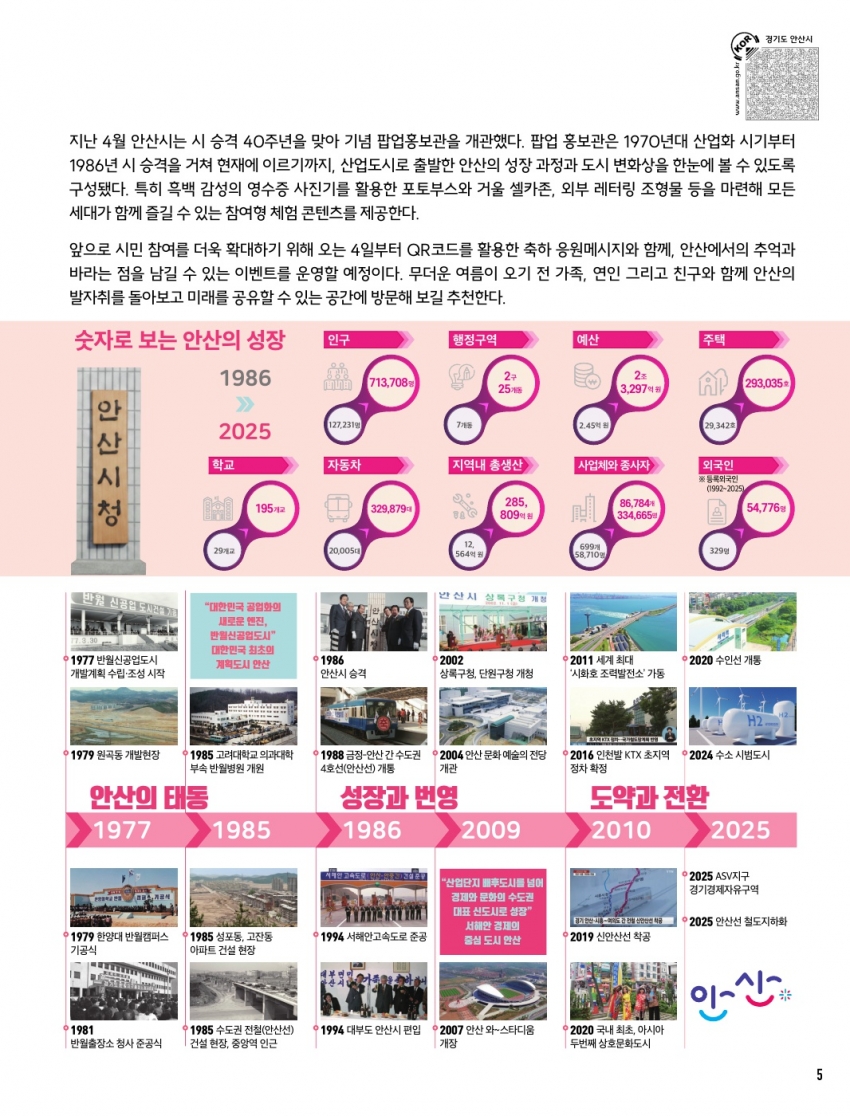 시 승격 40주년 기념 팝업홍보관