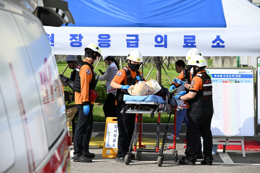안산시, 을지연습 맞춰‘드론 테러’가정 초동대응 실제 훈련