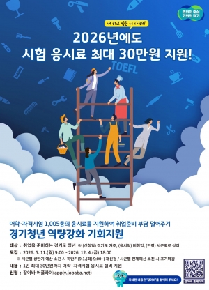 안산시, 미취업 청년 어학·자격시험 응시료 최대 30만원 지원
