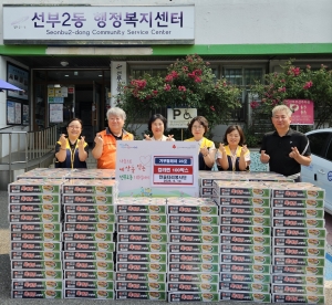한울타리봉사단, 안산시 선부2동에 컵라면 100박스 기탁