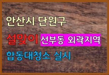 안산시 단원구, 설맞이 선부동 외곽지역 합동 대청소 실시