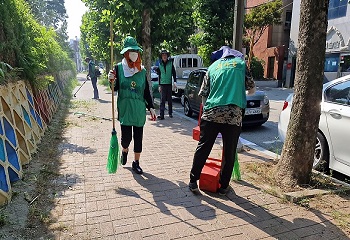 단원구 원곡동, 새마을회 보행안전 풀깎기 사진